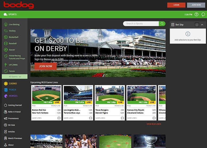 Bodog Main Page