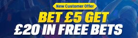 New Customer Offer - Coral Bet 5 Get 20 Free Bet