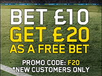 William Hill Welcome Bonus - Bet 10 Get 20 as a Free Bet