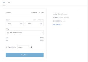 Buying BTC in Coinbase