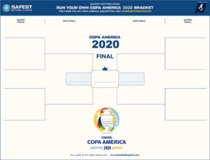 Copa America Bracket - free printable PDF