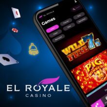 el royale mobile interface with casino motifs