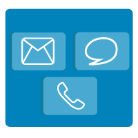 Customer support contact icons