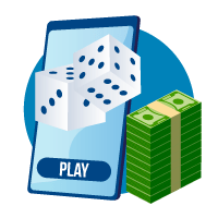 Casino Games on Mobile Icon