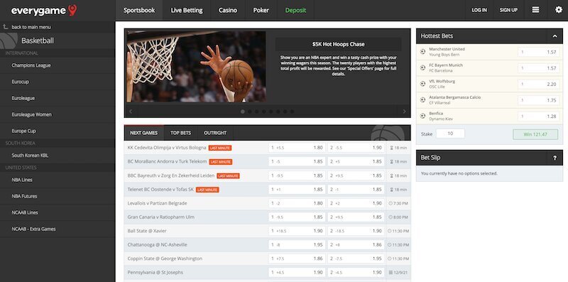 Everygame Sportsbook payouts