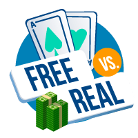 Free vs Real Money Poker Icon