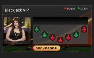 MyBookie Live Blackjack