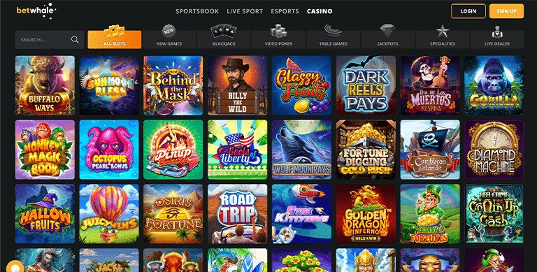 Screenshot BetWhale Casino Games