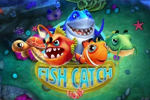 fish catch fishing game logo